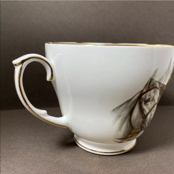Tea Cup And Saucer Father Horses Duchess Bone China England Large Size - Picture 8 of 12